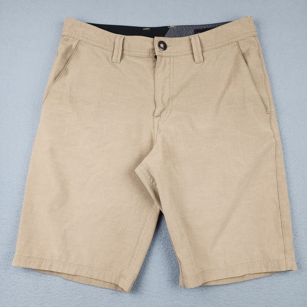 Volcom Shorts Mens 30 Beige Surf & Turf Hybrid Chino 4-Way Stretch 10 Inseam